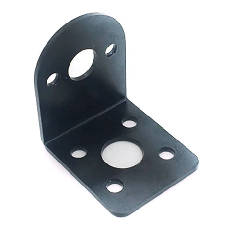 Động cơ giảm tốc 25mm , Khung gắn, giá đỡ L cho động cơ giảm tốc 25mm, bằng thép sơn đen