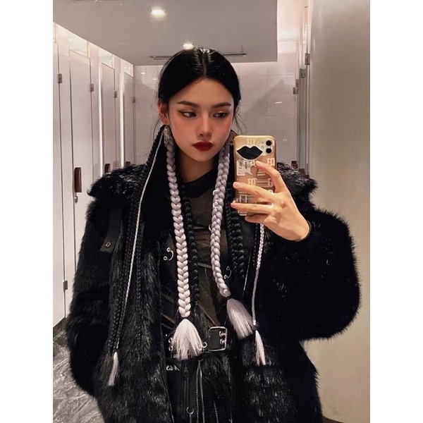 Tóc giả tết con rết xinh phong cách đường phố