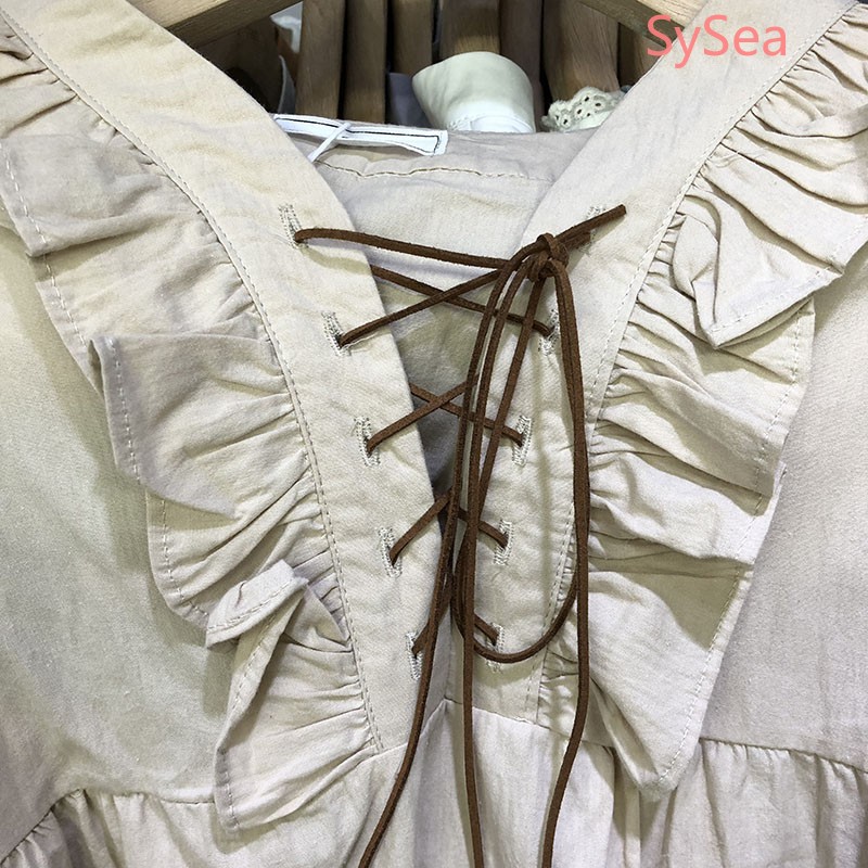 Áo Sơ Mi Tay Dài Dáng Rộng Vải Cotton Thời Trang Mùa Thu Cho Nữ