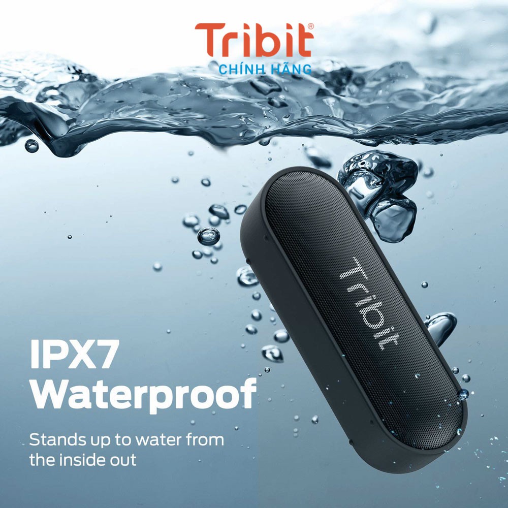  Loa Bluetooth Tribit XSound Go - Hàng chính hãng | Công suất 12W, Chống nước IPX7, Pin