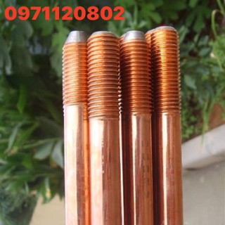 Cọc mạ đồng tiếp địa Ấn Độ  D16mm dài 2,4 m