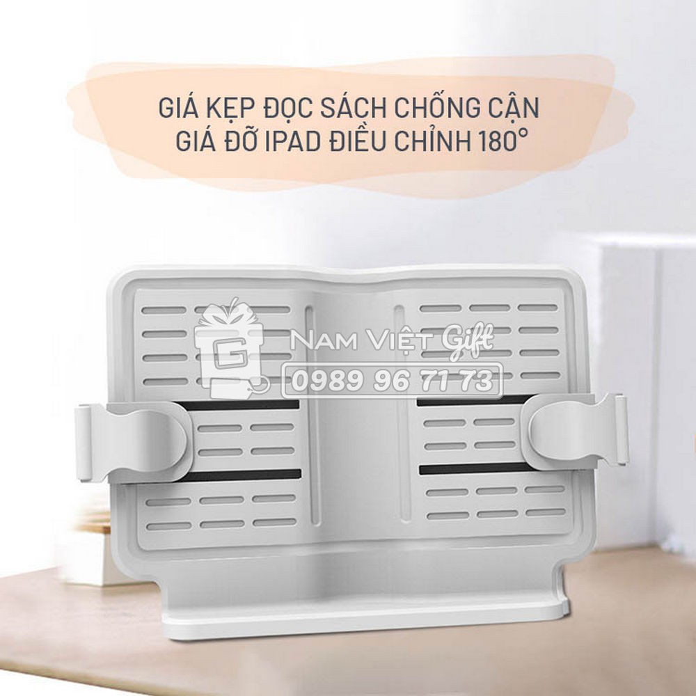 Giá Kẹp Đọc Sách Chống Cận Giá Đỡ Máy Tính Bảng Điều Chỉnh 180°