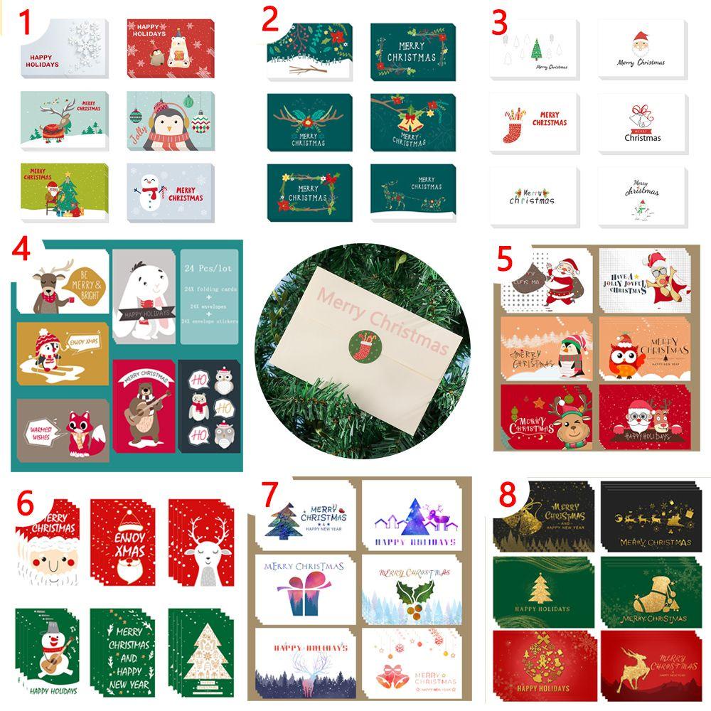 Set 24 Thẻ Giấy Trang Trí Cây Thông Noel