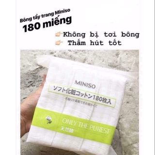 💸💸💸bông tẩy trang gói miniso 180 miếng