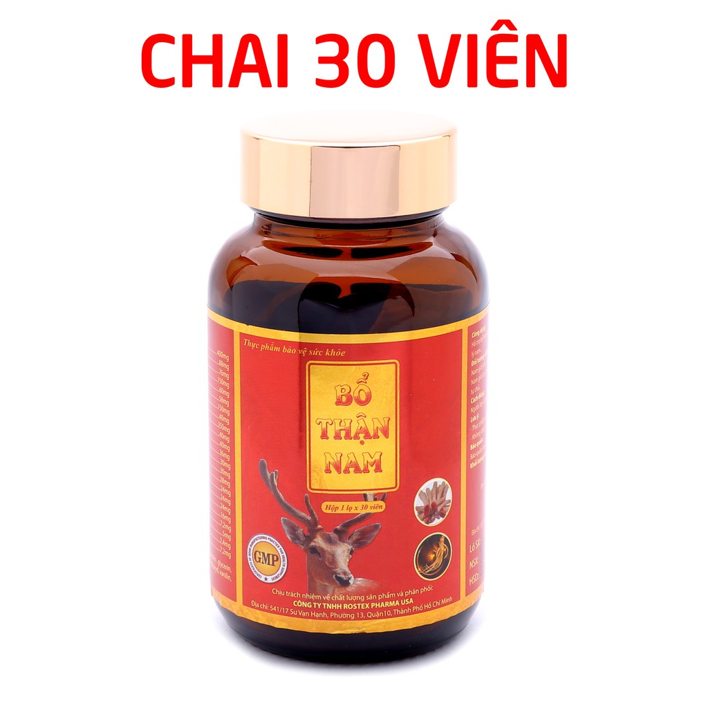 Tăng cường sinh lý nam thảo dược, bổ thận, tráng dương Bổ Thận Nam - 30 viên