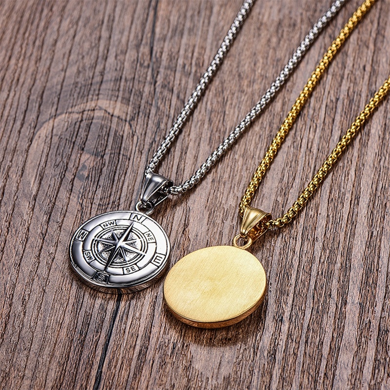 Vòng cổ Mặt Hình La Bàn Thời Trang Nam