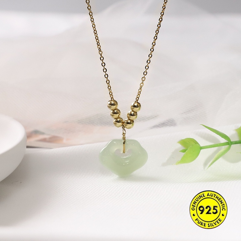 Dây chuyền bạc 925 mặt ngọc bích thời trang