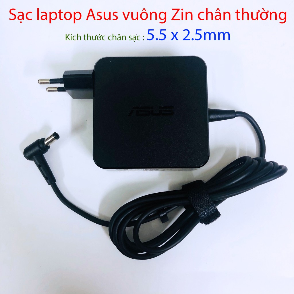 Sạc laptop Asus vuông, hình chữ nhật 19v-3.42a/2.37a Zin cao cấp , adapter asus chân thường/nhỏ hàng nhập khẩu
