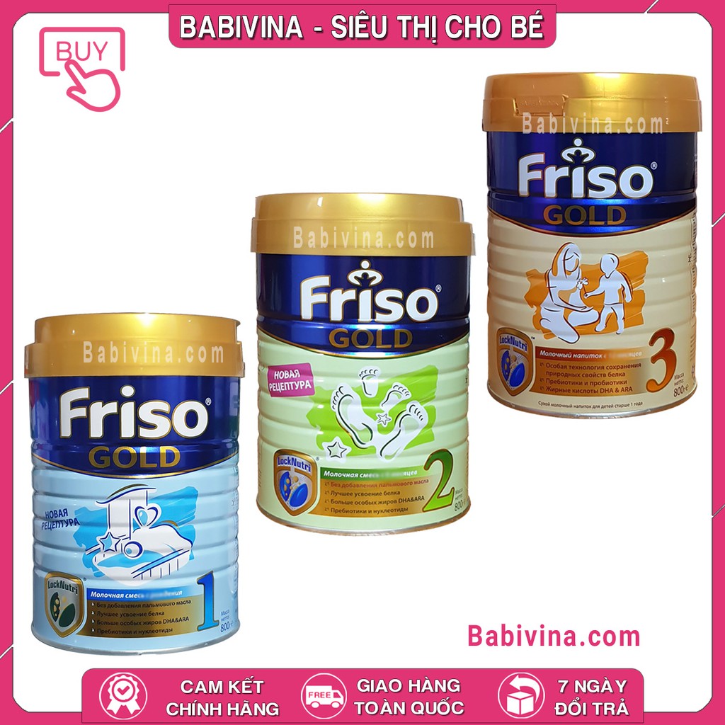 [CHÍNH HÃNG] Sữa Friso Gold 800g Nội Địa Nga Đủ Số 1 - 2 - 3 | Date Mới Nhất, Date Mới Nhất  | frisolac gold, frisogold