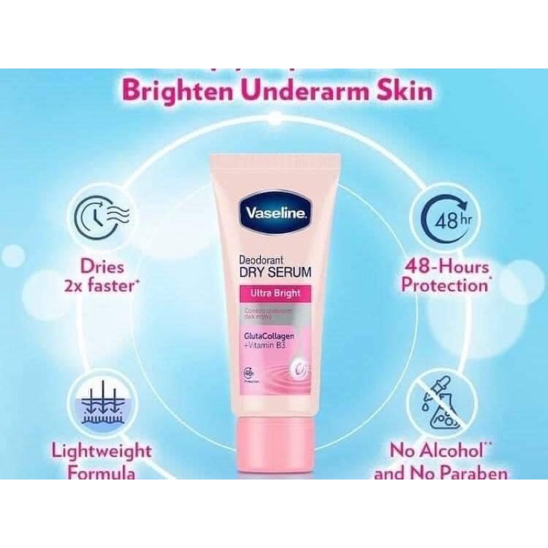 Kem Thâm Nách Thái Lan Tone Up Vaseline Dry Serum Ultra Bright Thâm Nách Thái Lan Kem Trắng Nách