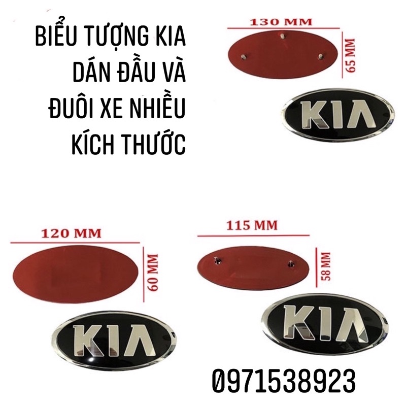 Biểu Tượng Logo Dán Truớc Sau Xe KIA hàng cao cấp nhiều kích thước