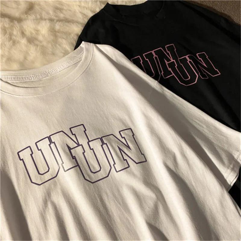 NRVP Áo Thun 100% Cotton Dáng Rộng Thời Trang Hàn Quốc Cho Nữ