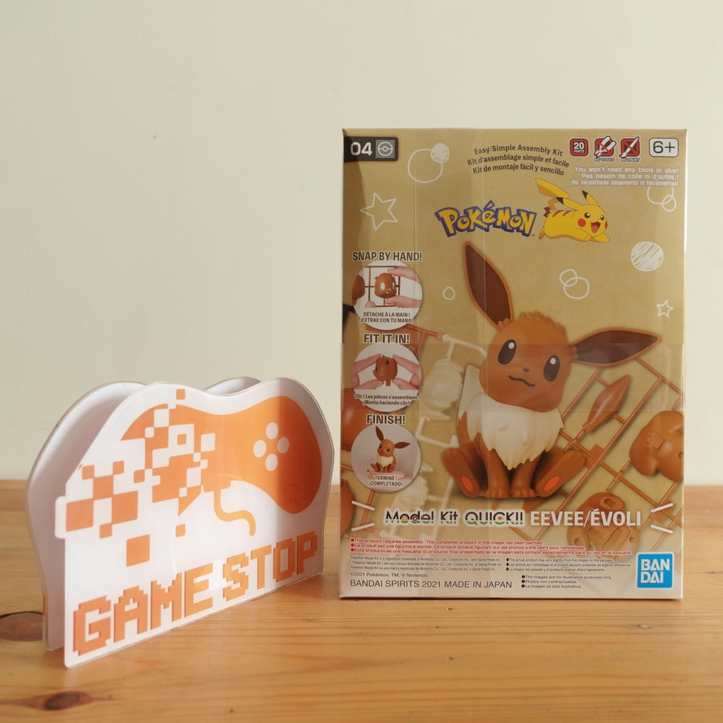 Mô hình Pokemon Eevee 8cm Quick 04 BANDAI Mô hình có khớp lắp ráp Nhựa PVC CHÍNH HÃNG NHẬT POKBD01