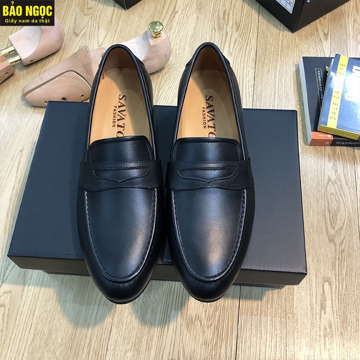 Giày da nam ĐẾ KHÂU CỰC BỀN✅ Giày lười nam da bò thật 100% 🎁 BĂNG ÉN THỜI TRANG🎁 BẢO HÀNH 12 THÁNG✅ MÃ K88 | BigBuy360 - bigbuy360.vn