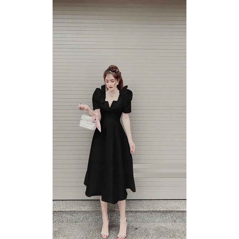 Đầm nơ vai bigsize Kim Ngân 50 kg đến 90kg