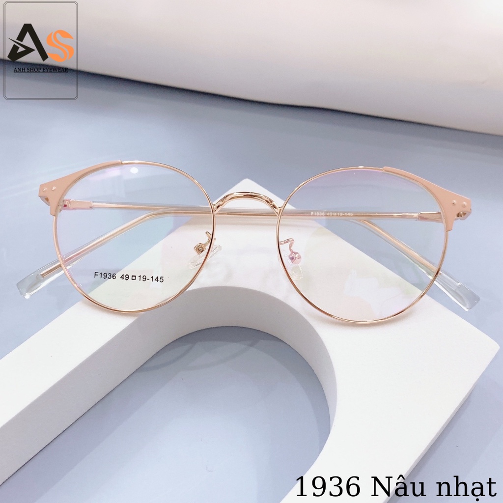 Gọng kính tròn nữ giới chất liệu kim loại thời trang 1936