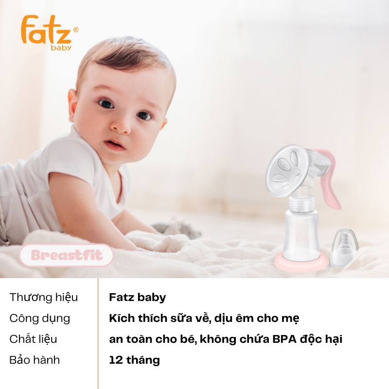 Máy hút sữa vắt sữa bằng tay Fatz cho bé Breastfit FB1001YH Mama Baby VN