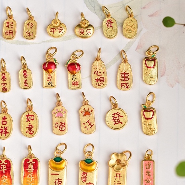 Mặt Dây Chuyền Tráng Men Mạ Vàng 14k Nhiều Màu Sắc Dùng Làm Vòng Tay diy