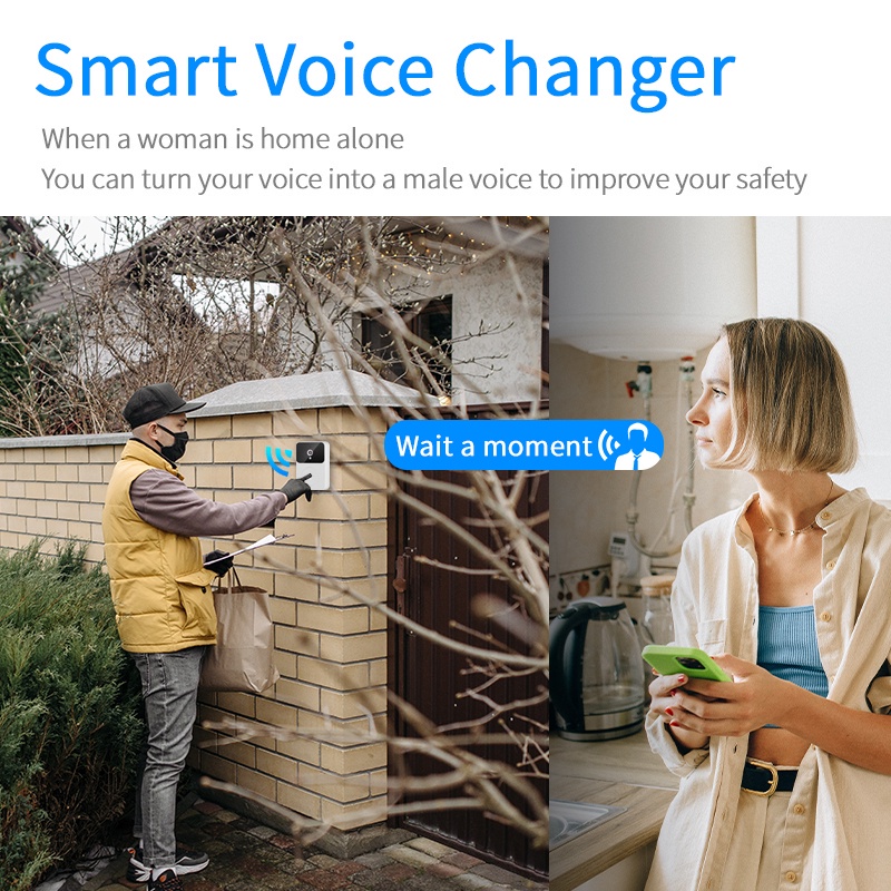 Chuông Cửa Không Dây Thông Minh x9 Kết Nối wifi Hỗ Trợ Tầm Nhìn Ban Đêm