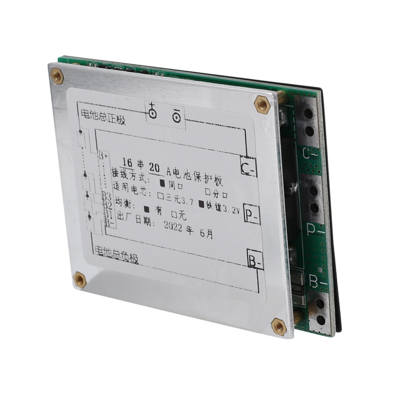 Bảng MạCh SạC Pin Lithium 16S 48V 20A BMS VớI ChứC Năng Cân BằNg