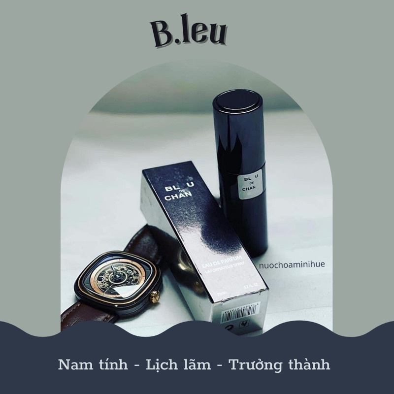 B.leu nước hoa mini 20ml nam thơm tính lịch lãm trưởng thành