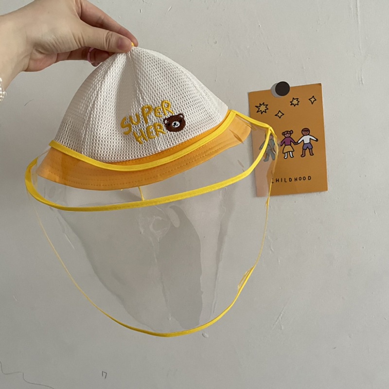 Mũ Tai Bèo Chống Rơi Thoáng Khí In Hình Gấu 7en Cho Bé