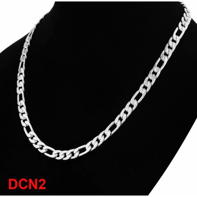 Dây Chuyền Nam Titanium - DCN2 ( Bạc - Dẹt to )