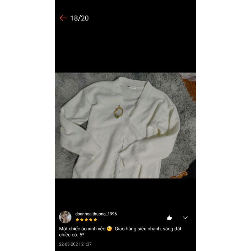 Hàng Sẵn_ Áo khoác len nữ dáng rộng áo len mỏng khoác ngoài ulzzang | BigBuy360 - bigbuy360.vn