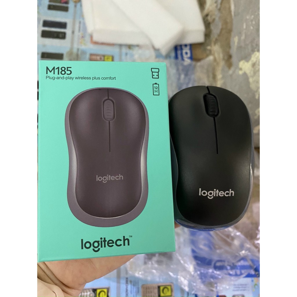 Chuột Không Dây Logitech M185 - Hàng Chính Hãng bảo hành 12 tháng