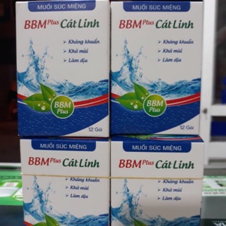 Gói muối súc miệng BBMplus CatLinh - hộp 12 gói
