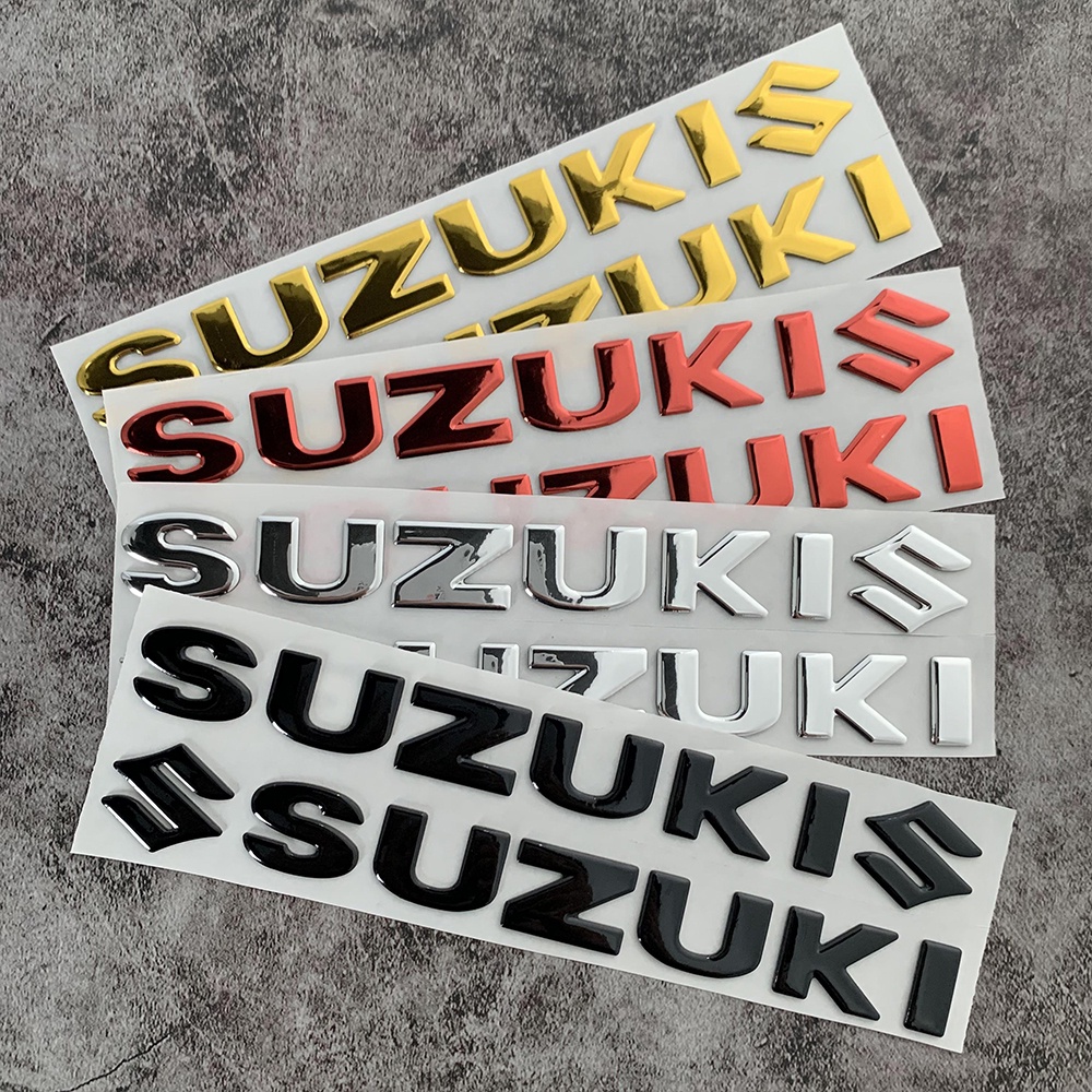 Decal 3d Chữ Suzuki Trang Trí Xe Hơi