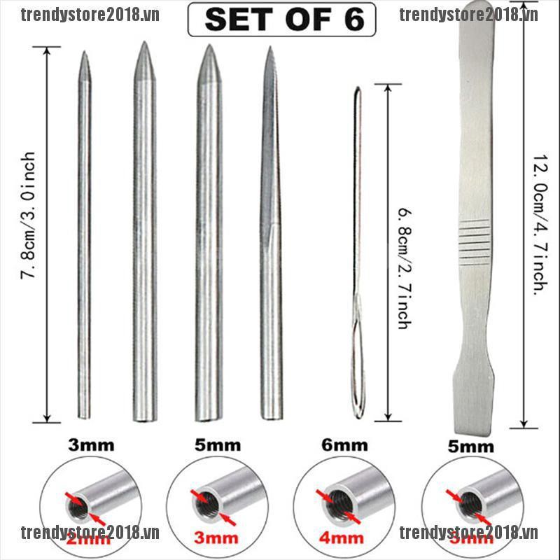 Set 6 kim đan dây dù bằng thép không gỉ chuyên dụng
