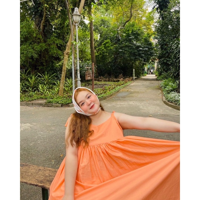 unleashed GRETA DRESS - Đầm Greta nhiều màu 100% cotton, 2 dây vai thắt nơ, dáng babydoll dài | BigBuy360 - bigbuy360.vn