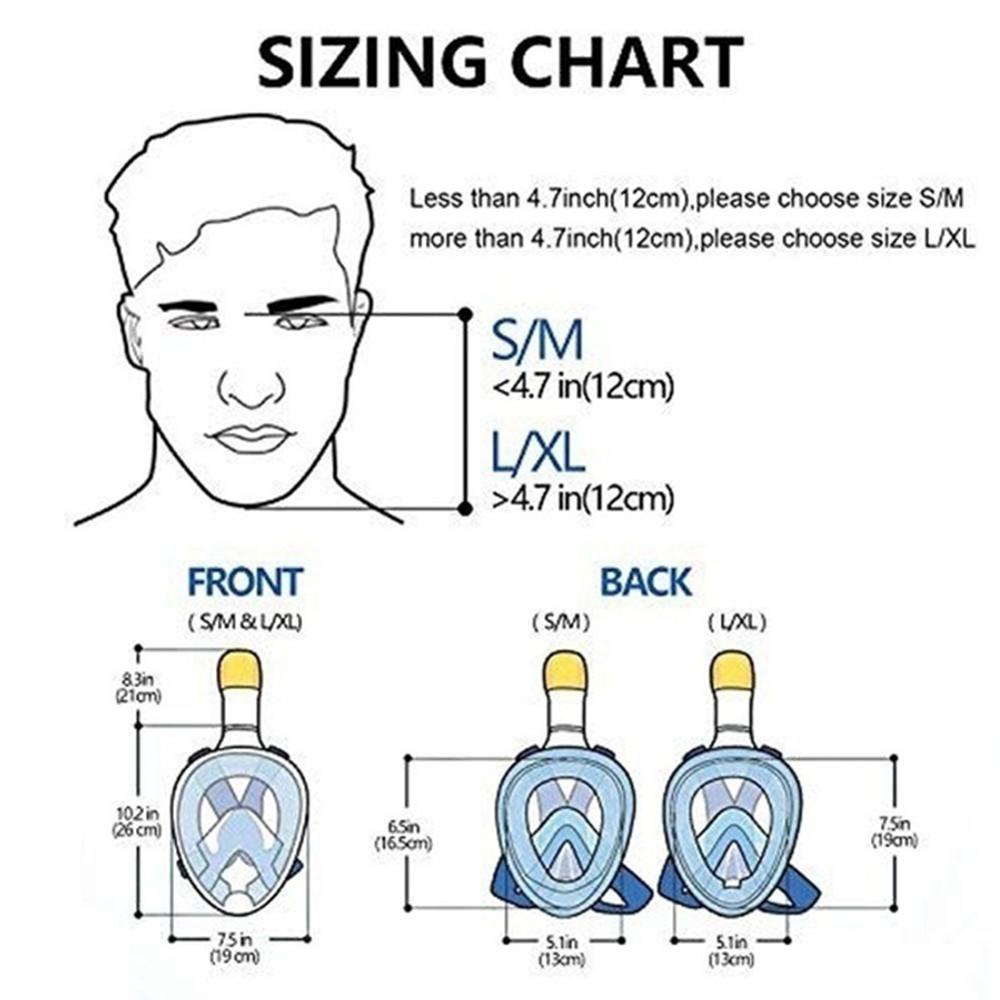 Mặt Nạ Lặn 180 Độ Điều Chỉnh Được 2021 Dành Cho Người Lớn Và Trẻ Em