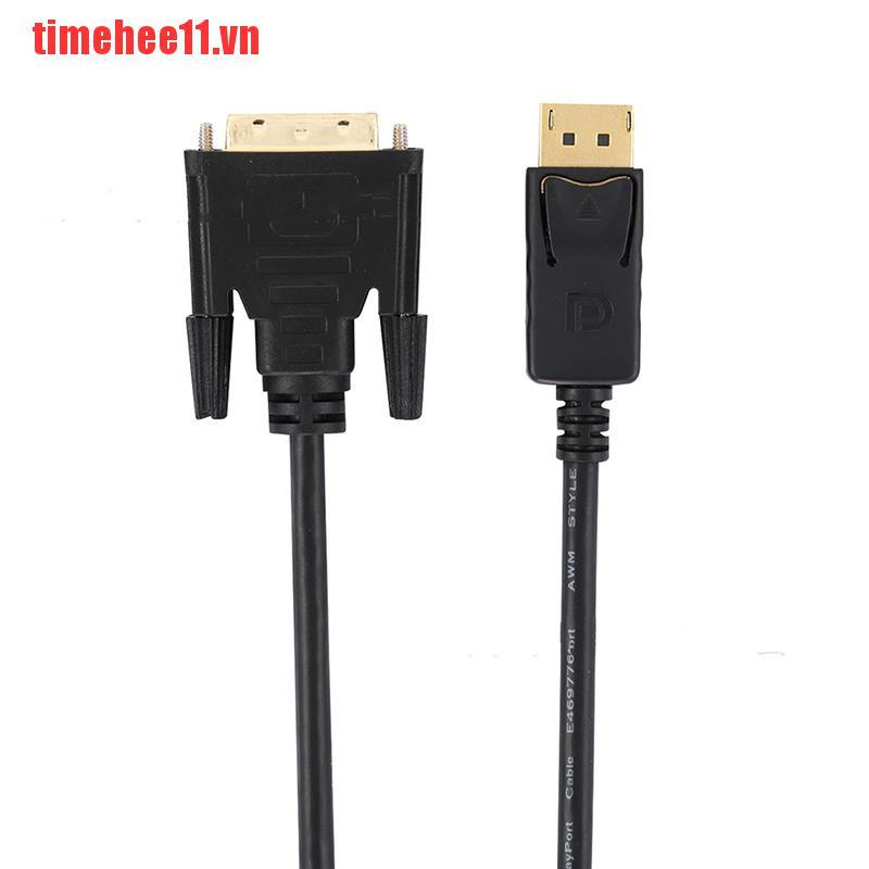 【timehee11】6 Feet 1.8m Gold Plated DisplayPort DP to DVI-D Male Cable Adapter