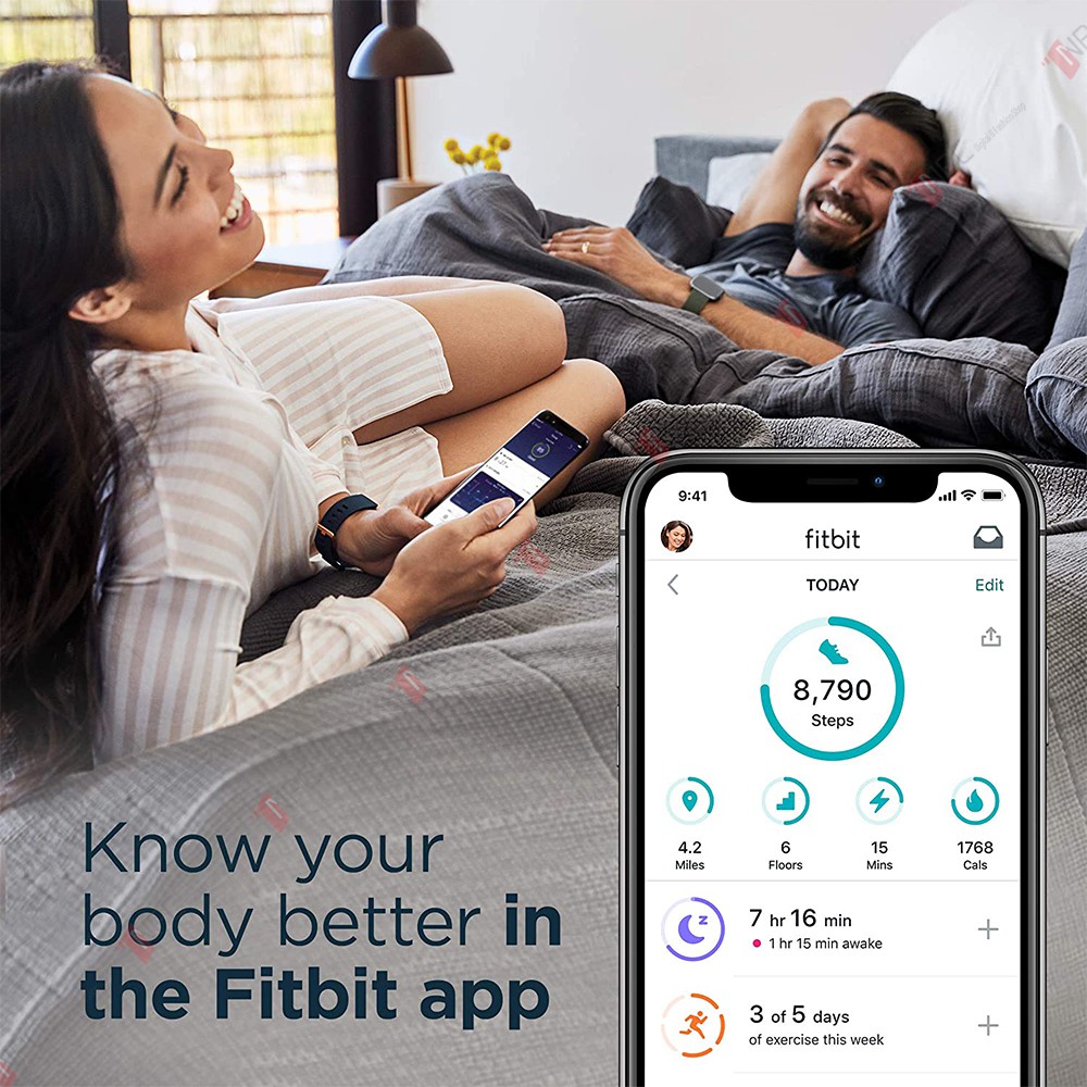 [Nguyên Seal Chính Hãng] Vòng Đeo Tay Thông Minh Sức Khỏe Fitbit Charge 4 Theo Dõi Sức Khỏe - Nhịp Tim - Giấc Ngủ - GPS