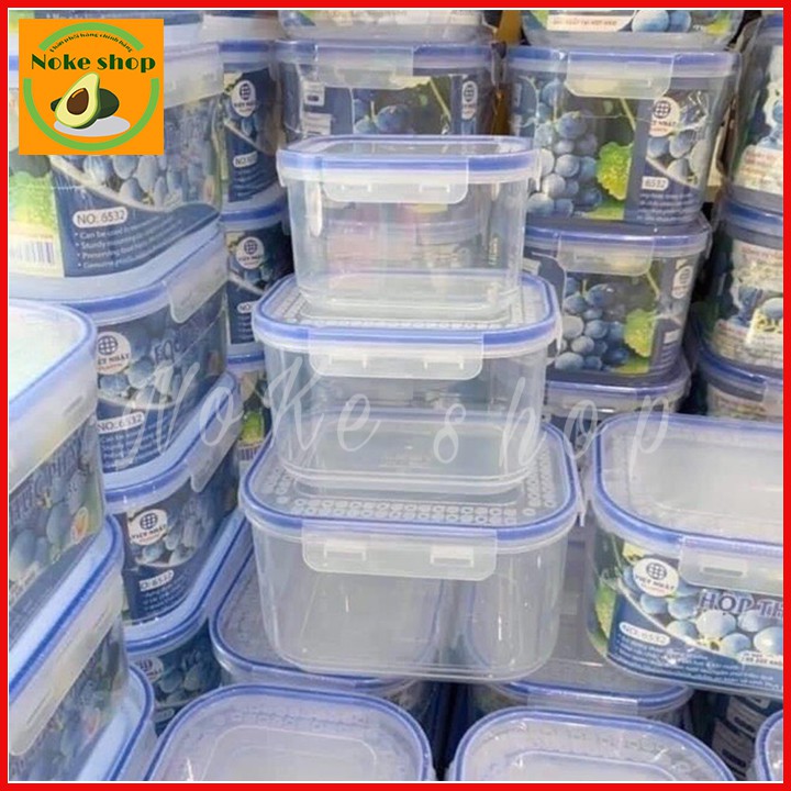 Bộ 3 hộp nhựa đựng thực phẩm 4 khóa việt nhật - Hộp đựng thực phẩm Thương  hiệu No Brand | DoGiaDungTot.com