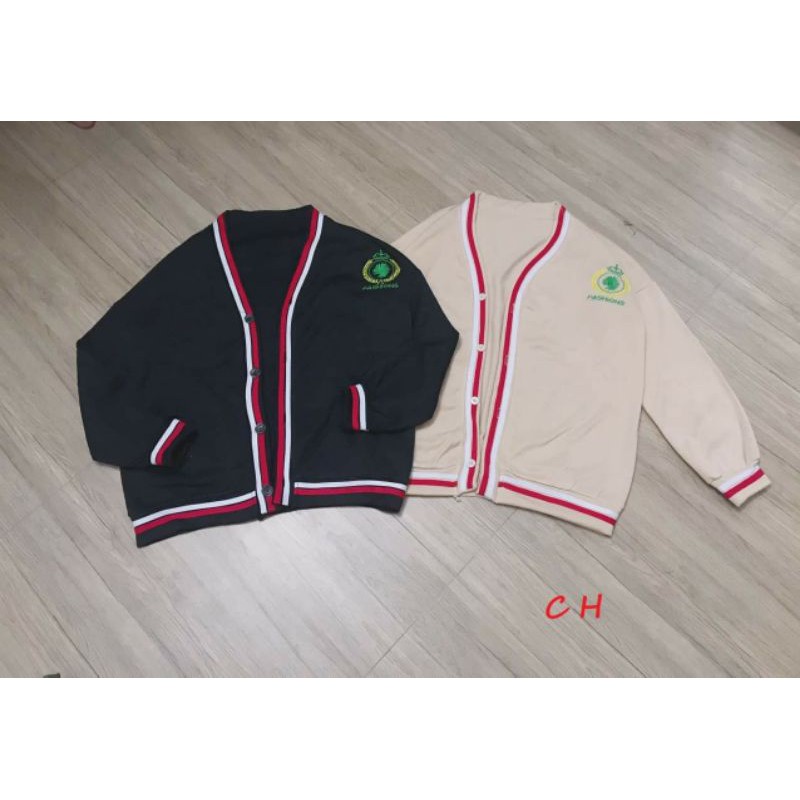 áo khoác cadigan viền đỏ logo form cánh rơi chất nỉ | BigBuy360 - bigbuy360.vn