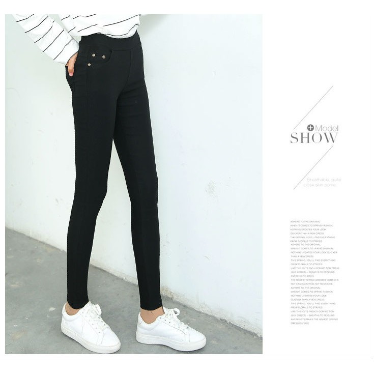 Quần Legging Jean thun 2 da giã jean co giãn 4 chiều viền chỉ ôm body | BigBuy360 - bigbuy360.vn