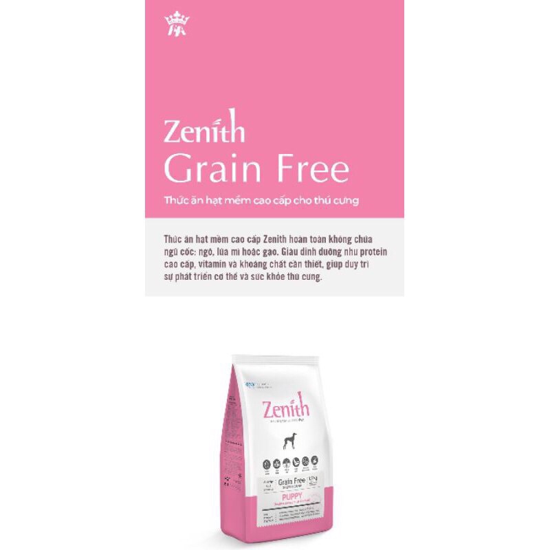 HẠT ZENITH GRAIN FREE 1.2kg cho chó con và trưởng thành