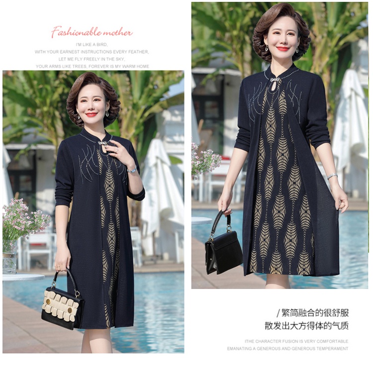 Sẵn Sàng Kho Chương trình Giao Hàng Ngay!Đầm Sườn Xám Cách Tân Phong Cách Phương Tây Dành Cho Phụ Nữ Trung Niên 2022