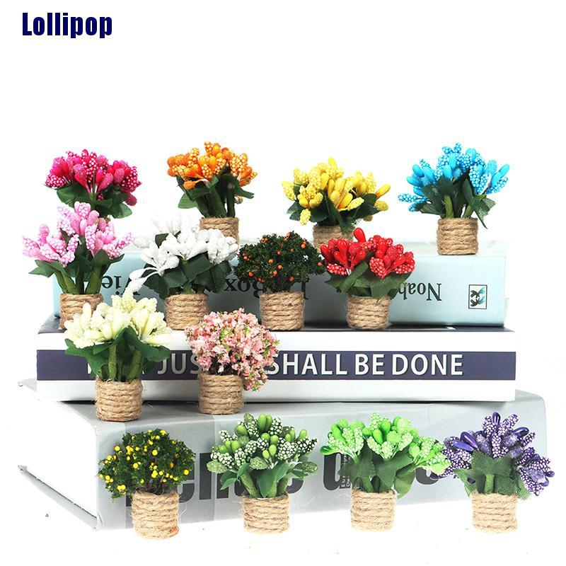 Chậu Cây Giả Trang Trí Nhà Búp Bê Tỉ Lệ 1: 12