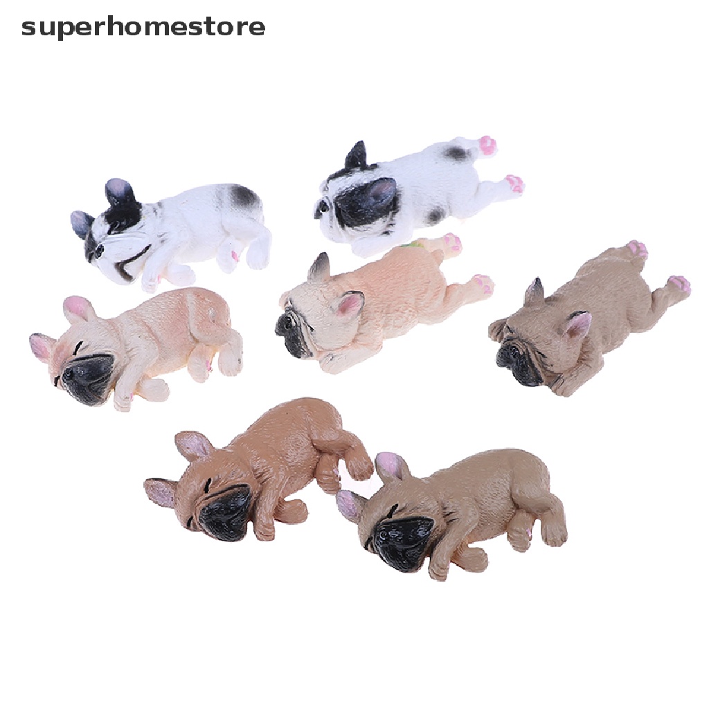 Mô Hình Chú Chó Bull Đang Ngủ Bằng Pvc Mới