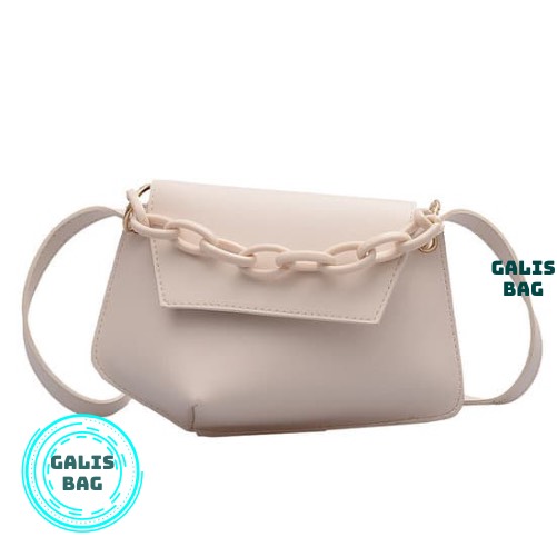 Túi đeo chéo quai xích hình ngũ giác thời trang Hàn Quốc