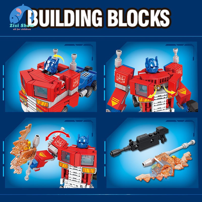 Bộ Đồ Chơi Lắp Ráp Robot Biến Hình Optimus Prime Cho Bé