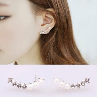 Fashionable Artificial Pearls And Stone Earrings Earrings