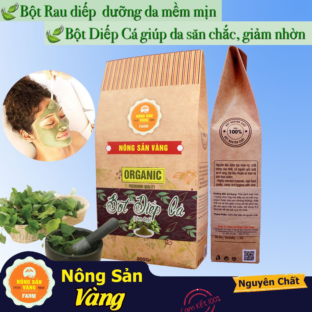 Bột Diếp Cá Nguyên Chất Làm Đẹp 500gr - Nông Sản Vàng