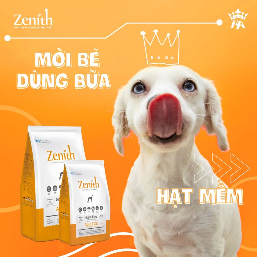 Thức ăn hạt mềm cho chó con Zenith Puppy 1.2kg