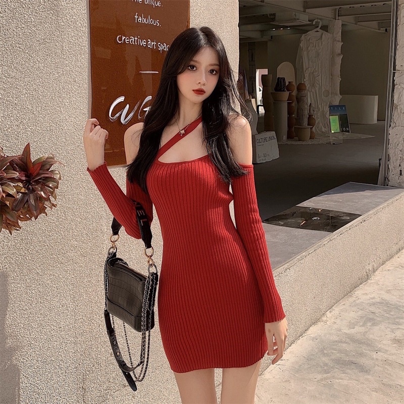 ĐẦM BODY SẸC SI HỞ VAI CHÉO VAI teen nữ trẻ trung hot hòn họt , rẻ đẹp, xinh xắn, họa tiết độc đáo, đáng yêu, sexy, cu