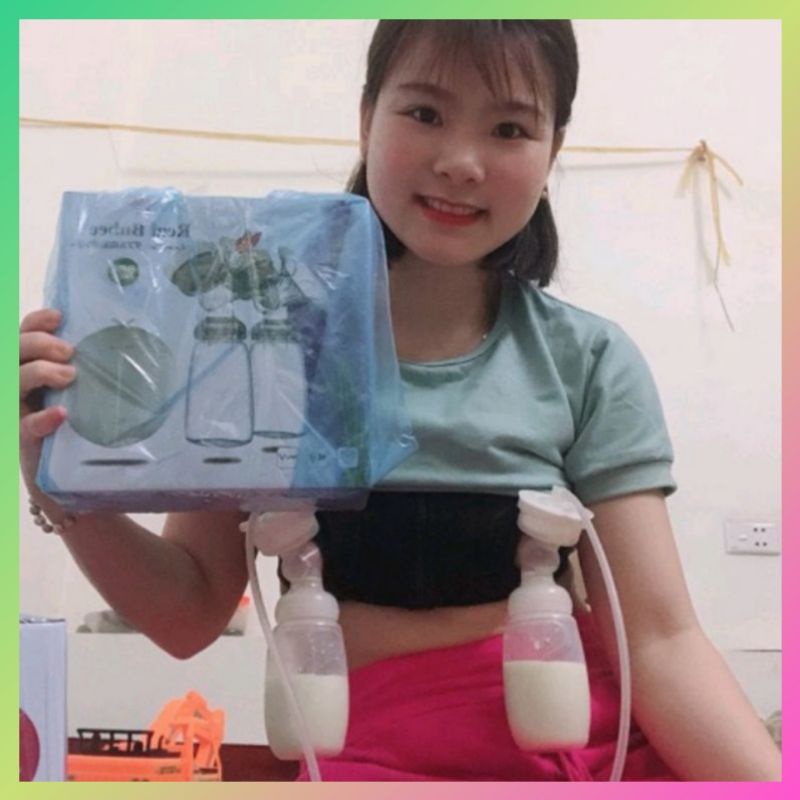 (GIÁ TẬN GỐC) Máy vắt sữa điện đôi Real bubee Nhật Bản, hàng chính hãng, bảo hành 12 tháng,tặng kèm túi trữ sữa hàn quốc